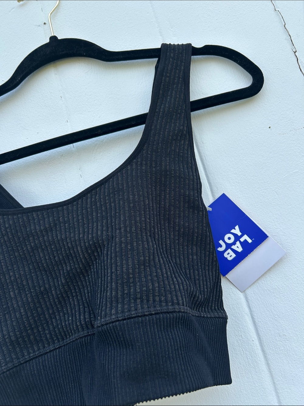 JoyLab Black Ribbed Seamless Bra - Picture 3 of 7